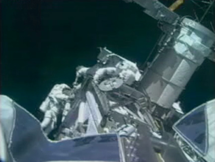Orbital Construction: Spacewalkers Add New Piece to Space Station